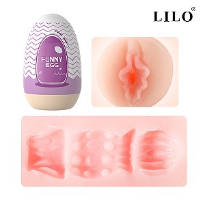 Masturbador Ovinho Funny Egg Roxo - Vagina