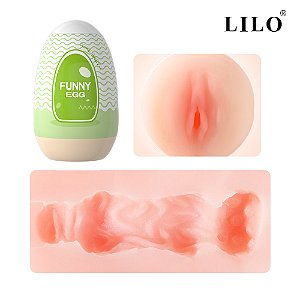 Masturbador Ovinho Funny Egg Verde - Vagina
