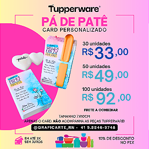Card para Pá de Patê Tupperware
