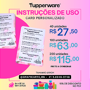 Card com Instruções Tupperware