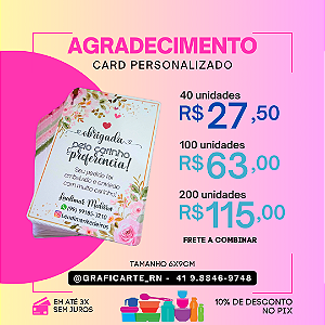 Card de Agradecimento