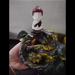 Incensário Cascata Buda Gesso
