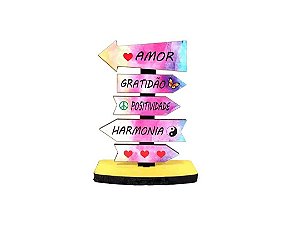 Plaquinha MDF ( Amor, Gratidão, Positividade, Harmonia)