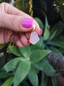 Pingente Bruto de QUARTZO ROSA- Amor e Relacionamentos
