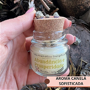 Vela Aromática Energética 40 g ABUNDÂNCIA E PROSPERIDADE com PIRITA