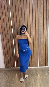 VESTIDO LETICIA MIDI AZUL