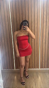 VESTIDO TUBINHO VERMELHO