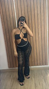 CALÇA RENDA PRETA