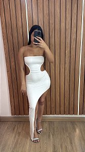 Vestido assimétrico Branco