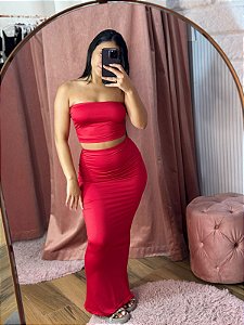 CONJUNTO TUBE LONGO VERMELHO