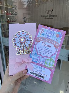 Convite Parque de diversão Passaporte
