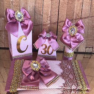 Kit Festa 30 Anos Rosé Gold - Luxo