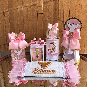 Kit Batismo Rosa - PREMIUM