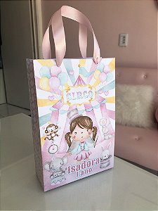 Sacolas Personalizadas Circo Candy Color - TAM M
