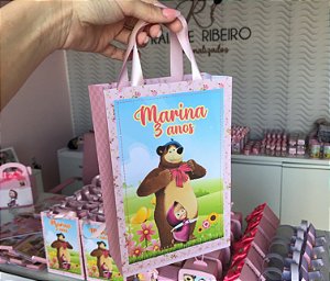 Sacolas Personalizadas Masha e o Urso - TAM M