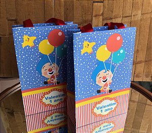 Sacolas Personalizadas Palhaço Plim Plim - TAM M