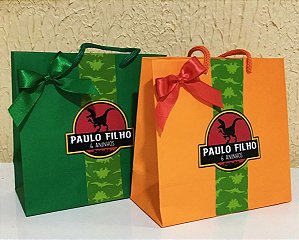 Sacolas Personalizadas Dinossauro / Jurassic Park - TAM P