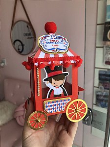 Carrinho De Pipoca - Circo Vermelho