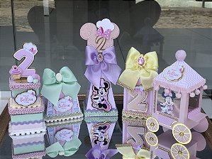 Kit Festa Minnie Confeteira Luxo - 30 Itens