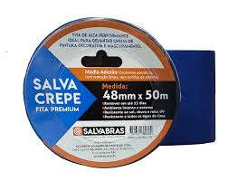 FITA CREPE AZUL PREMIUM - 48MM X 50MTS - SALVABRÁS