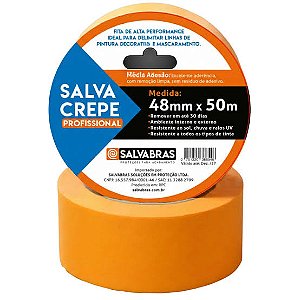 FITA CREPE LARANJA PROFISSIONAL - 48MM X 50MTS - SALVABRAS
