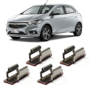 Kit 4 Suporte Grampo Presilha Trilho Teto Onix Prisma Cobalt