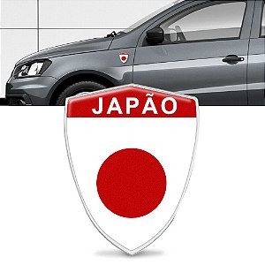 Adesivo Resinado Países Universal Emblema Cromado Japão