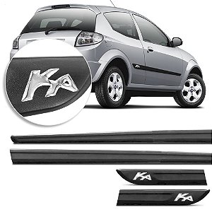 Friso Lateral Borrachão Ford Ka 2008 Até 2012 2 Portas - Com Escrita