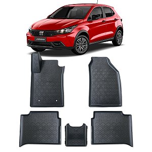 Jogo Tapete Borracha Bordas Elevadas Fiat Argo (Todos)