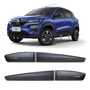 Kit Friso Lateral Borrachão Renault Kwid 2017 Até 2025