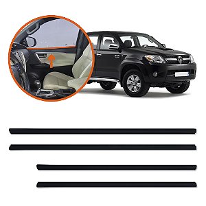 Jogo 4 pestanas Internas Hilux 2005 a 2015 Fita dupla face