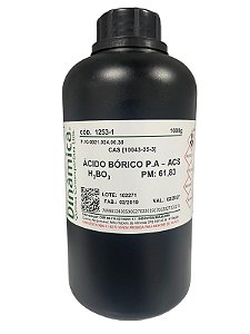 Ácido Bórico PA ACS 1KG (P.C. Polícia Federal) – DINÂMICA