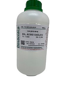 Solução Ácido Oxálico 1N/0,5M Aquosa 1L - DINÂMICA