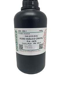 Ácido Oxálico Cristal (2H2O) PA ACS 1KG -  DINÂMICA