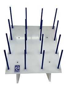Suporte Escorredor de Vidraria 16 Peças 33X33cm de Bancada - NALGON