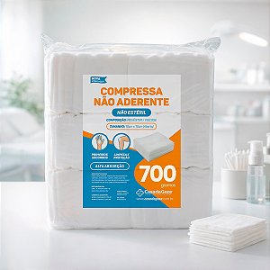 Compressa De Gaze 7,5x7,5cm Não Aderente Pct. 700 Gr