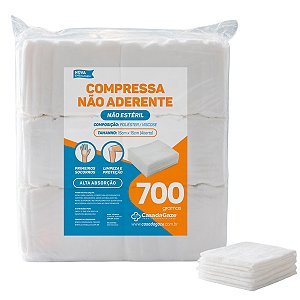 Compressa De Gaze 7,5x7,5cm Não Aderente Pct. 700 Gr