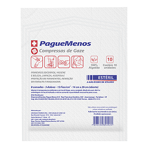 Compressa De Gaze Estéril Texmed 13 Fios 50 Envelopes