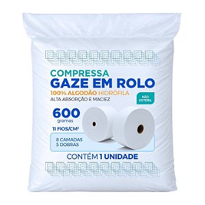 Rolo Gaze Tipo Queijo Compressa Hidrófila 11 fios 600g