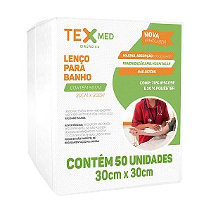 Lenço Para Banho Leito Toalha Higiene Corporal 50 Unidades