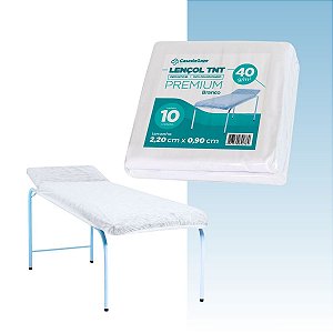 Lençol Descartável Elastico 40Gr 2,20x1,10 10 Unidades