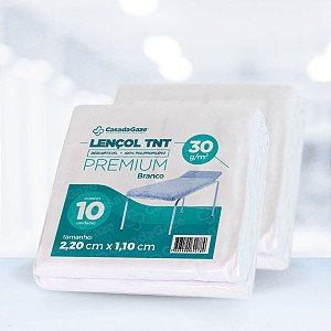 10 Lençol Descartável Elastico 2,20x1,10 Maca Hospitalar 30g