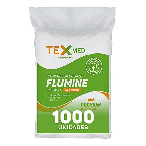 Compressa de Gaze Texmed Flumine Hidrofila 13 Fios 1000 Unid