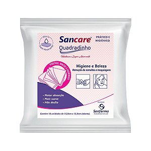 Sancare Quadradinho Não Aderente 400 Unidades Não Esteril
