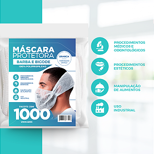 Protetor Barba e Bigode Descartavel Soft Pct 1000 Unidades