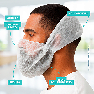 Protetor Barba e Bigode Descartavel Soft Pct 100 Unidades