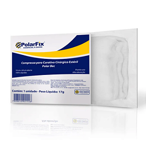 Curativo Algodonado Compressa Estéril PolarFix 10x50cm 50 Unidades