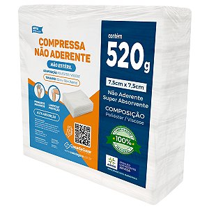 Pacote Compressa Gaze Não Aderente TNT Hospitalar 520 gramas