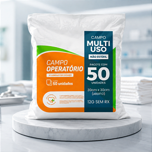 Compressa Campo Operatório 30x30 4 Camadas 12g 50 Unidades