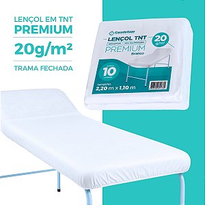 Lençol Descartável C/ Elastico Branco 20gr 220X110 10 Unidades